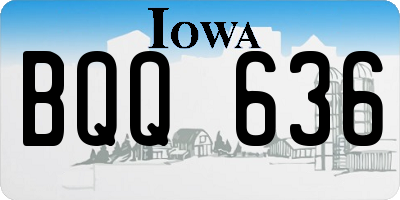 IA license plate BQQ636