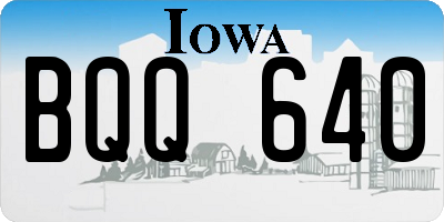 IA license plate BQQ640