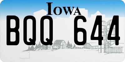 IA license plate BQQ644