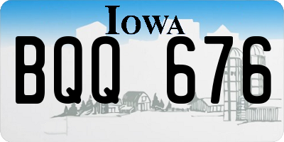 IA license plate BQQ676