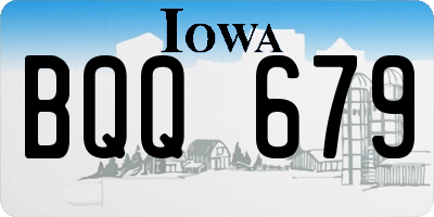 IA license plate BQQ679