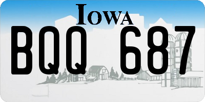 IA license plate BQQ687