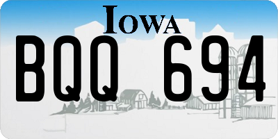 IA license plate BQQ694