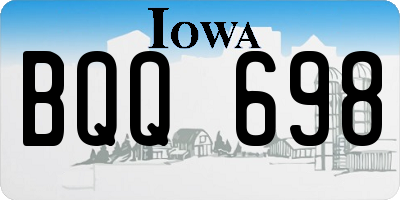 IA license plate BQQ698