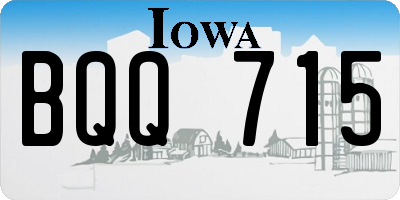 IA license plate BQQ715