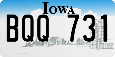 IA license plate BQQ731