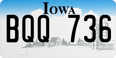 IA license plate BQQ736