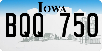 IA license plate BQQ750