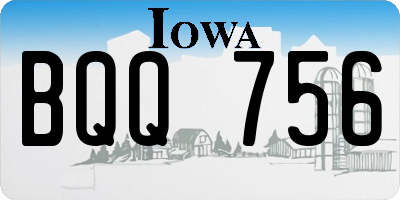 IA license plate BQQ756