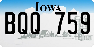 IA license plate BQQ759