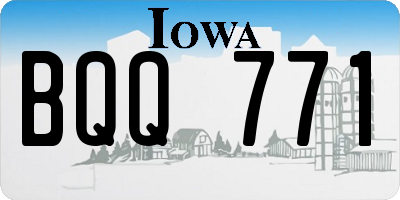 IA license plate BQQ771