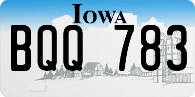 IA license plate BQQ783