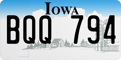 IA license plate BQQ794