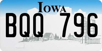 IA license plate BQQ796