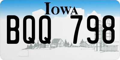 IA license plate BQQ798