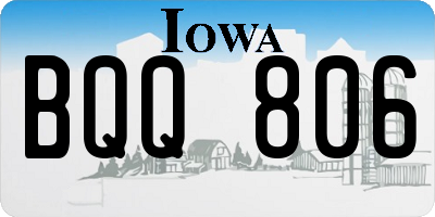 IA license plate BQQ806