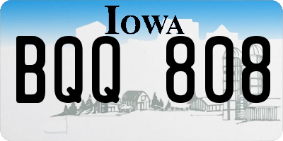 IA license plate BQQ808