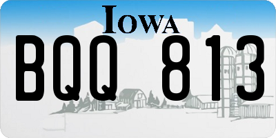 IA license plate BQQ813