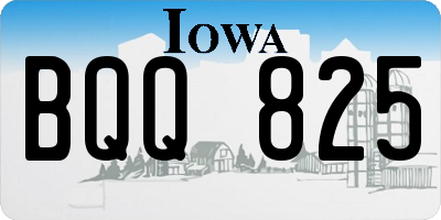 IA license plate BQQ825