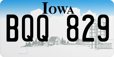 IA license plate BQQ829