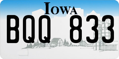 IA license plate BQQ833