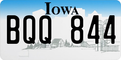 IA license plate BQQ844