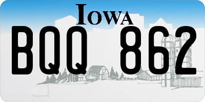 IA license plate BQQ862