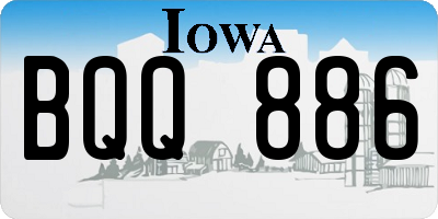 IA license plate BQQ886