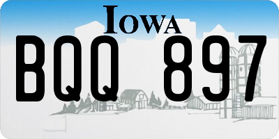 IA license plate BQQ897