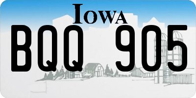 IA license plate BQQ905