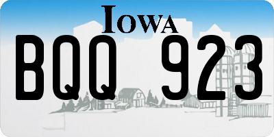 IA license plate BQQ923