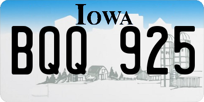 IA license plate BQQ925