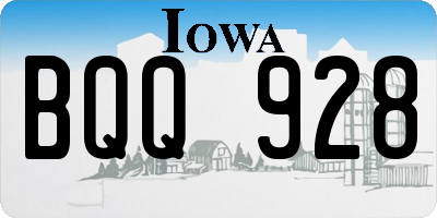IA license plate BQQ928