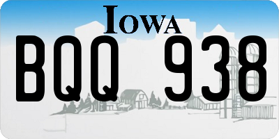 IA license plate BQQ938
