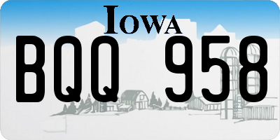 IA license plate BQQ958