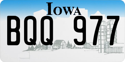 IA license plate BQQ977