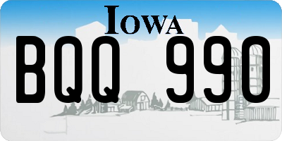 IA license plate BQQ990