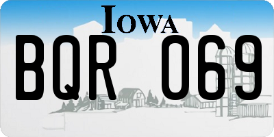 IA license plate BQR069