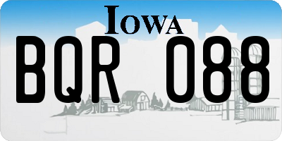 IA license plate BQR088