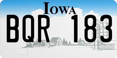 IA license plate BQR183