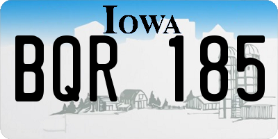 IA license plate BQR185