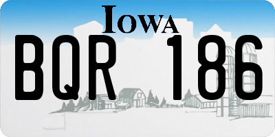 IA license plate BQR186