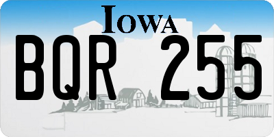 IA license plate BQR255