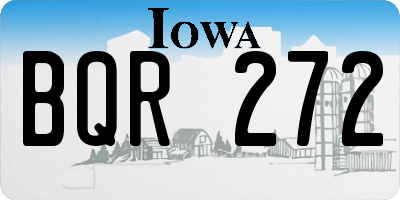 IA license plate BQR272