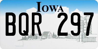 IA license plate BQR297