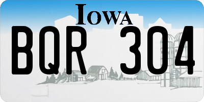 IA license plate BQR304