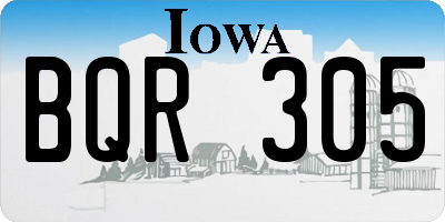 IA license plate BQR305