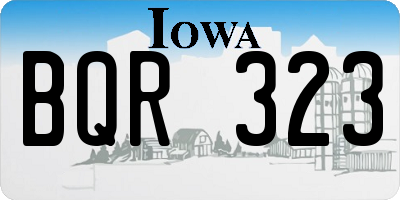IA license plate BQR323