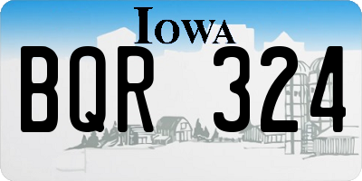 IA license plate BQR324