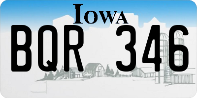 IA license plate BQR346